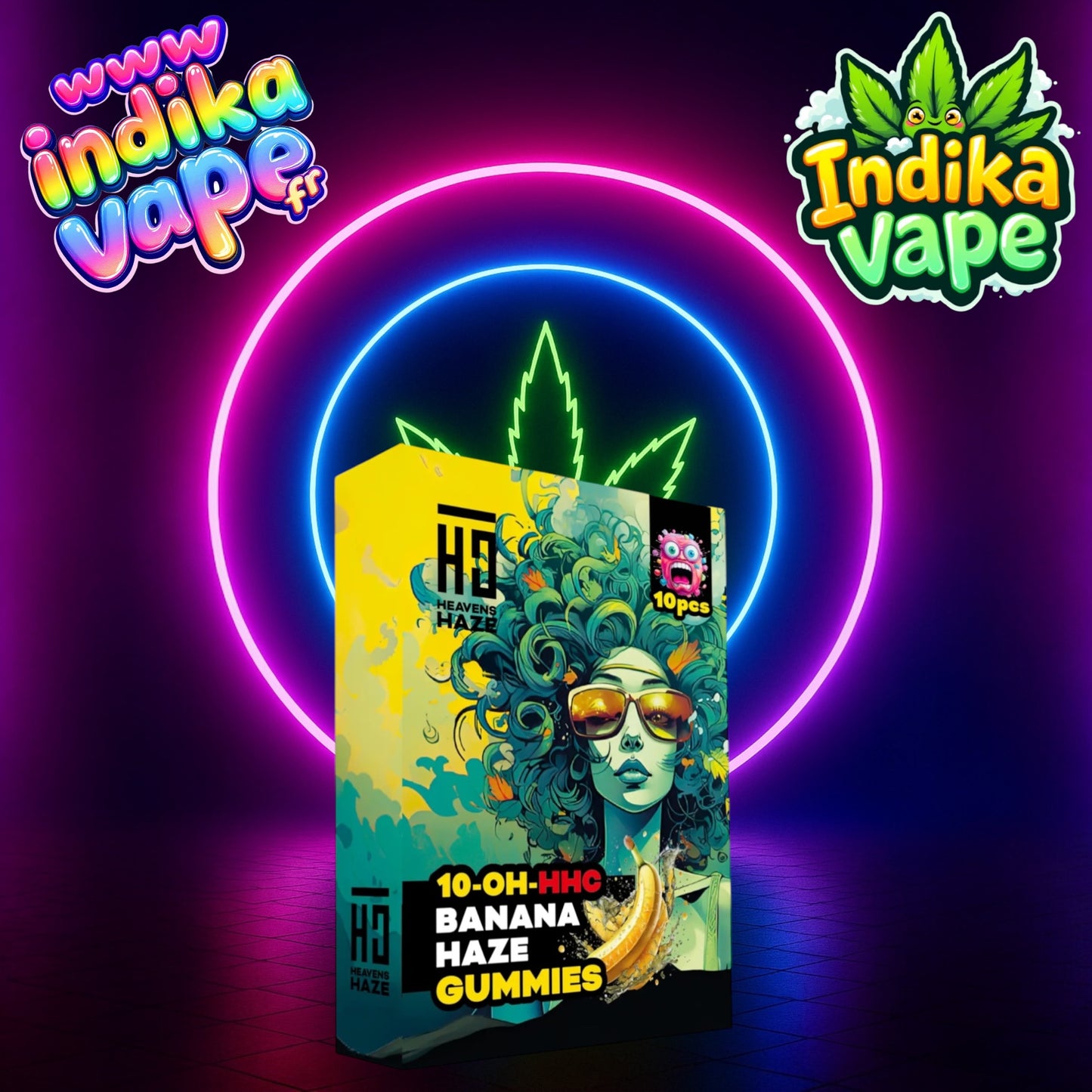 Gummies 10-OH-HHC - Banana Haze (10 pcs x 40 mg) | Heavens Haze