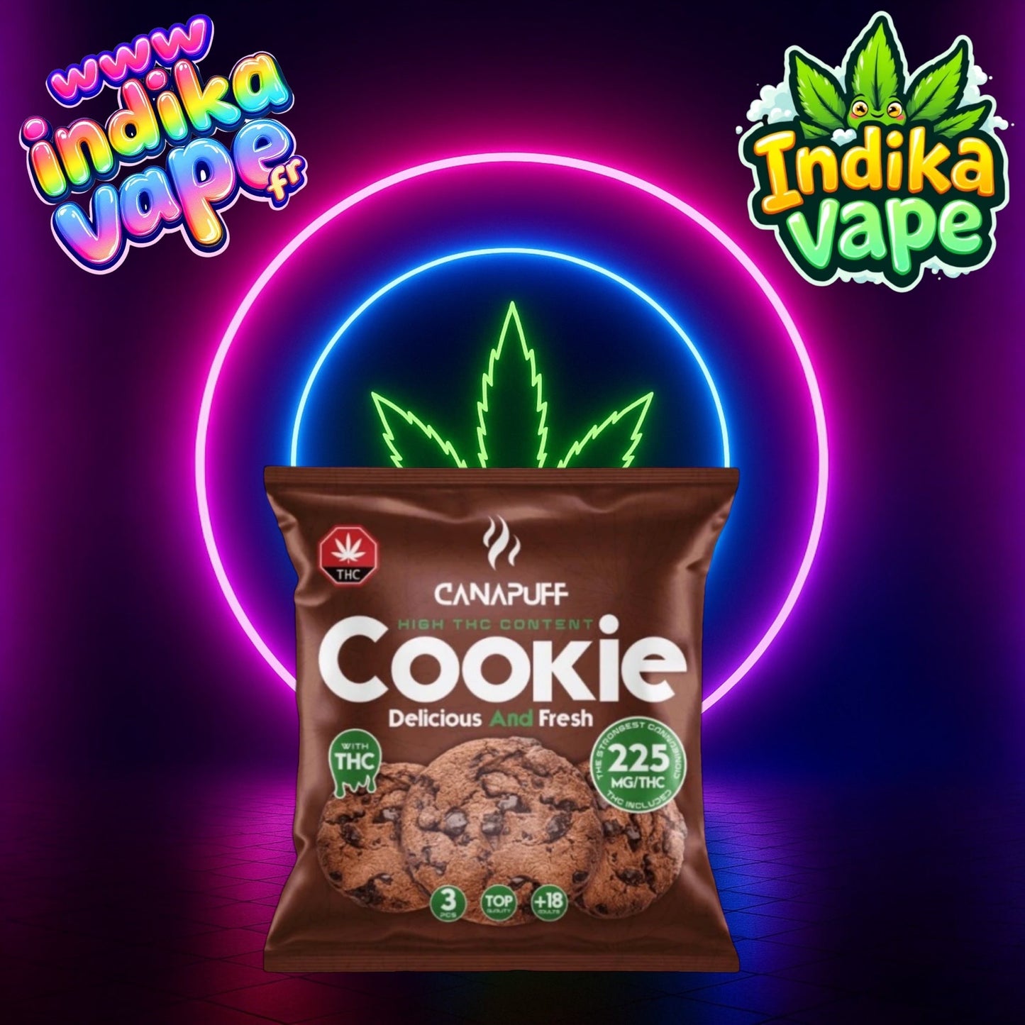 Cookie d9 THC 225MG CanaPuff 3 pièces