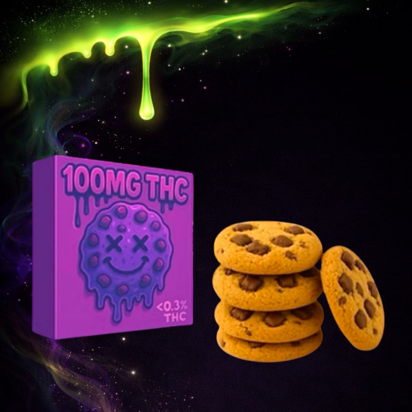 👽 SPACE Cookies THC 100mg