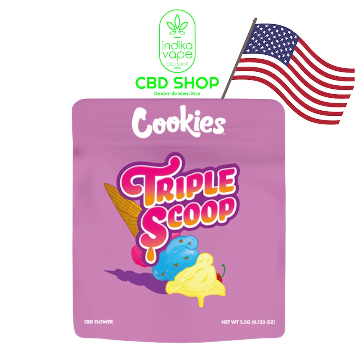 FLEURS CBD COOKIES - TRIPLE SCOOP 🇺🇸