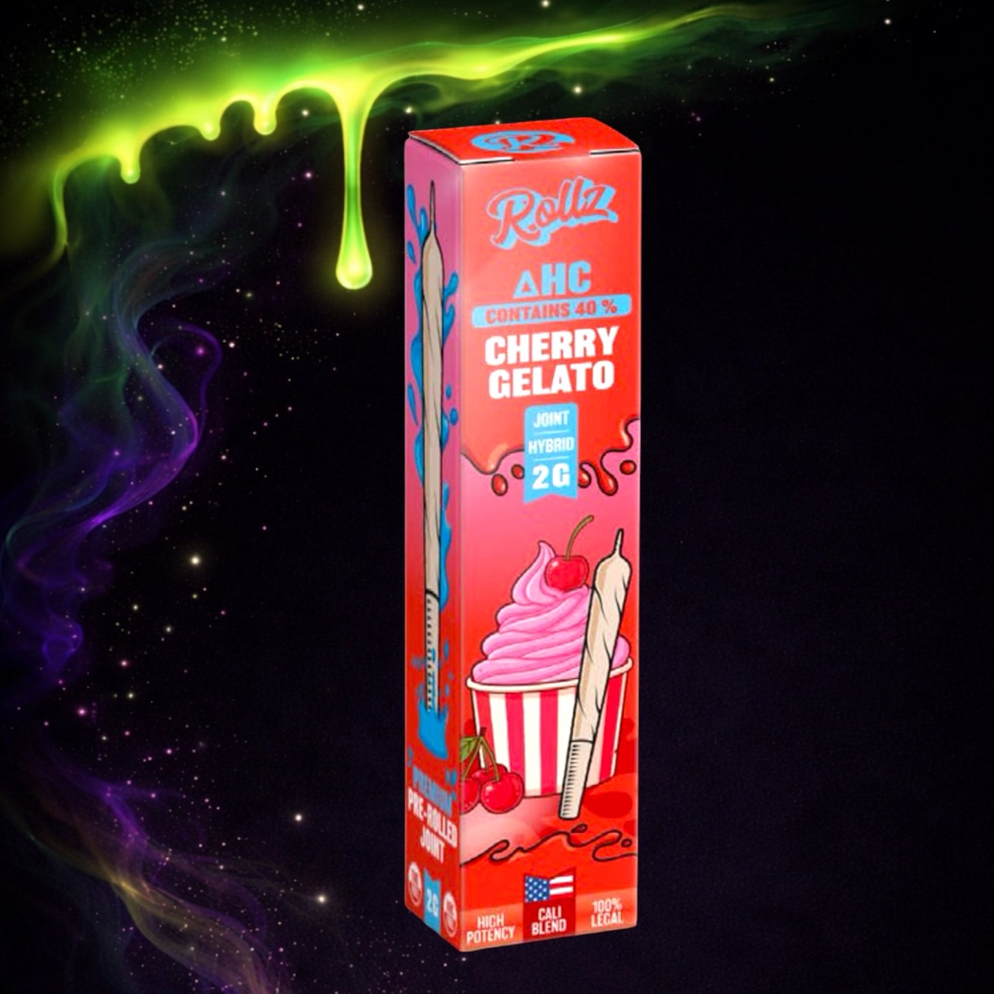 🍒 Pre-Roll XXL Rollz ΔHC 40% – Cherry Gelato (Hybrid) – 2g